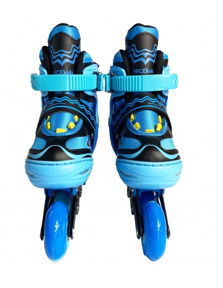 Zestaw Łyżworolki NICEKIDS kask ochraniacze wrotki 30-33