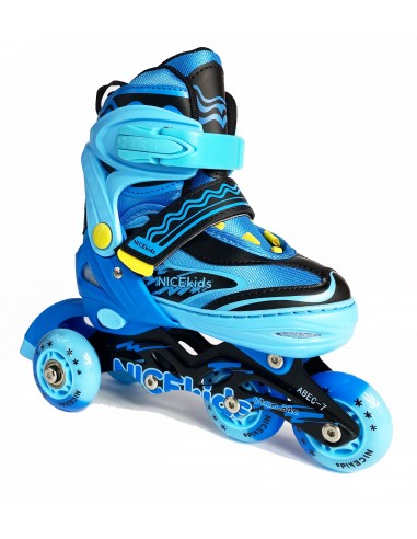 Zestaw Łyżworolki NICEKIDS kask ochraniacze wrotki 30-33