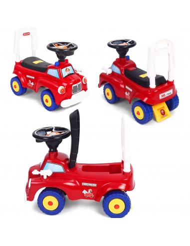 Jeździk STRAŻ POŻARNA chodzik pchacz czerwony