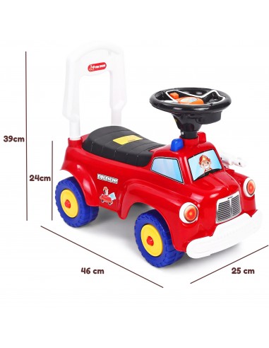 Jeździk STRAŻ POŻARNA chodzik pchacz czerwony