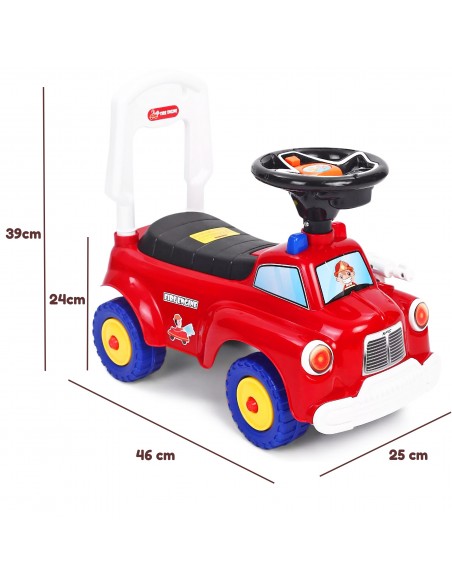 Jeździk STRAŻ POŻARNA chodzik pchacz czerwony