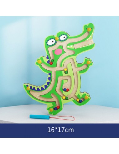 Drewniany labirynt krokodyl