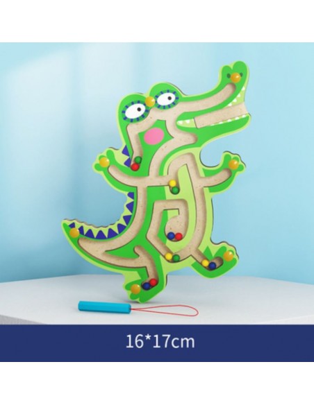 Drewniany labirynt krokodyl