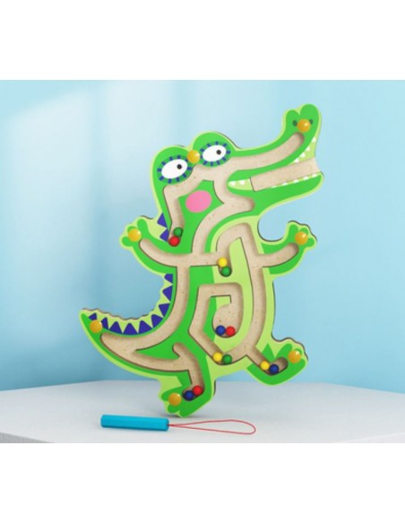 Drewniany labirynt krokodyl