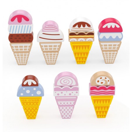 Klocki drewniane cukierki