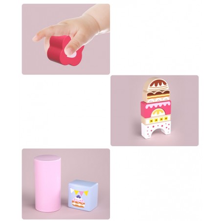 Klocki drewniane cukierki