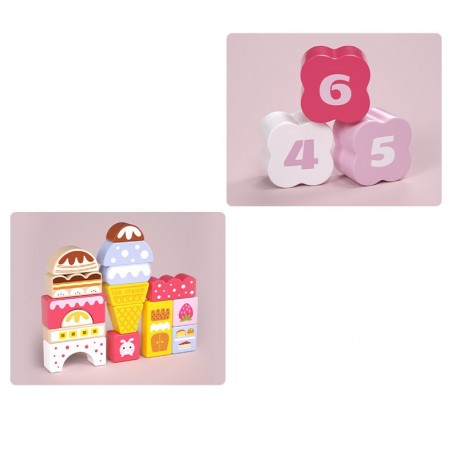 Klocki drewniane cukierki