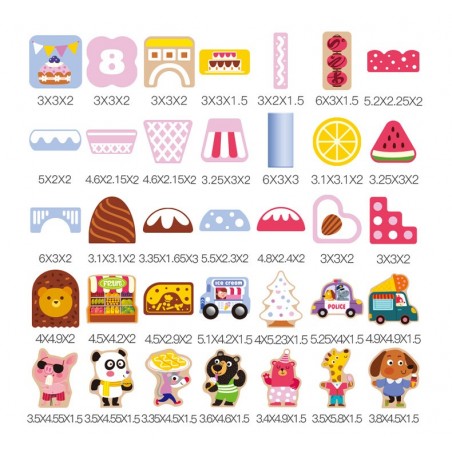 Klocki drewniane cukierki