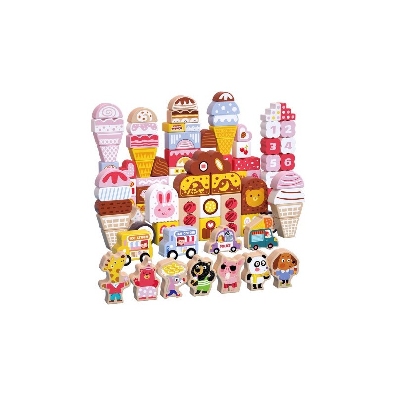 Klocki drewniane cukierki