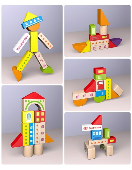 Klocki drewniane miasto