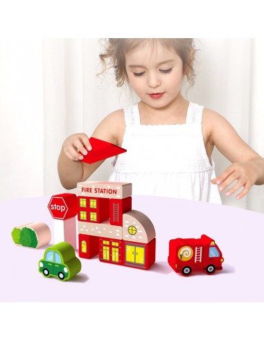 Klocki drewniane miasto