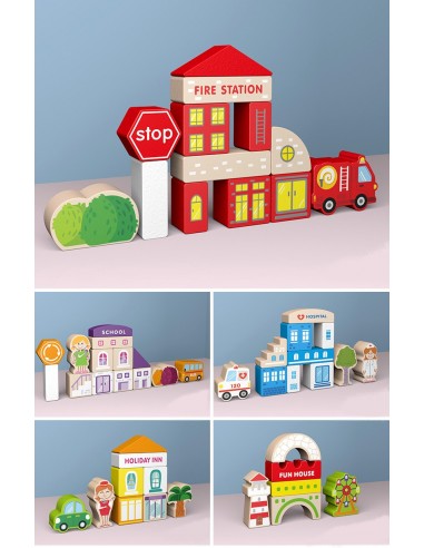 Klocki drewniane miasto