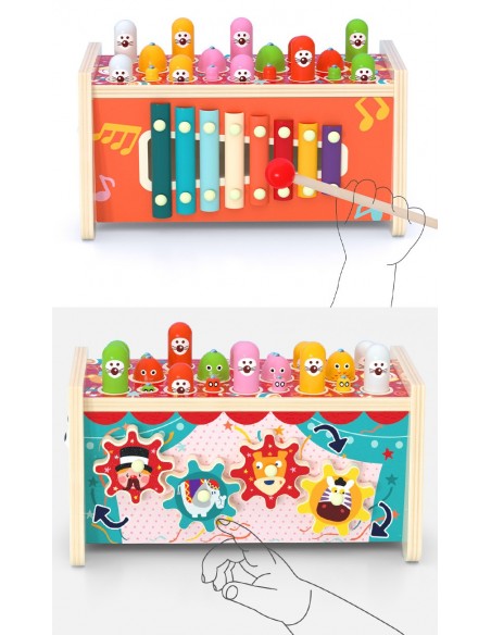 Wbijak drewniany 3w1