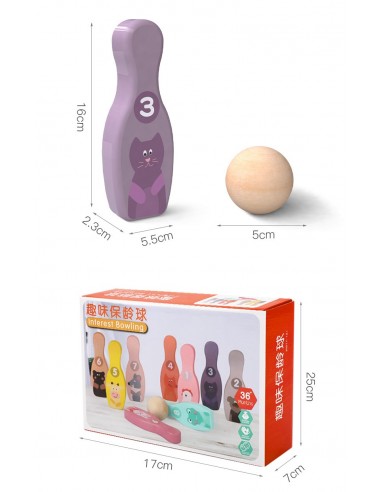 Drewniane kręgle dla dzieci