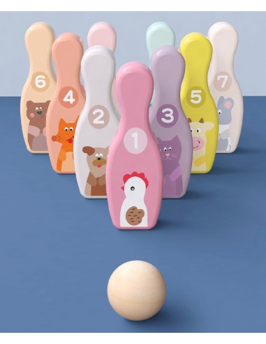 Drewniane kręgle dla dzieci