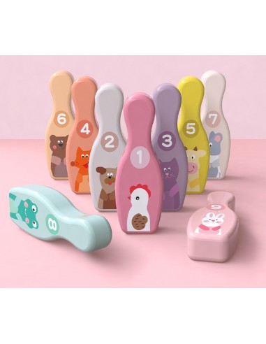 Drewniane kręgle dla dzieci