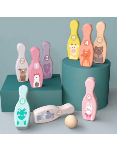 Drewniane kręgle dla dzieci