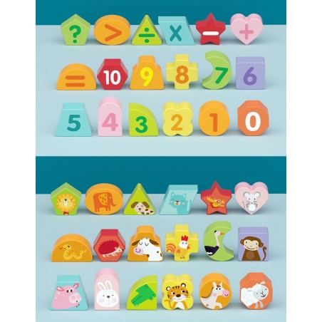 Drewniany sorter na kółkach 