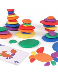 Drewniane klocki kamienie