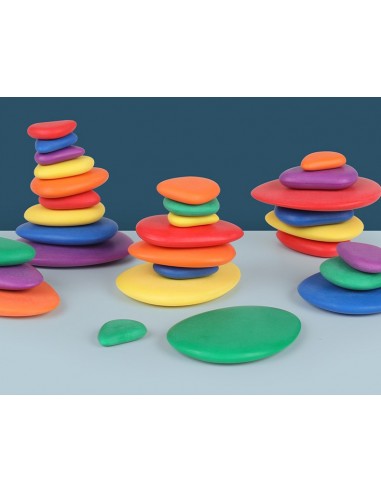 Drewniane klocki kamienie