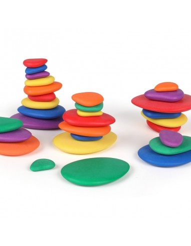 Drewniane klocki kamienie