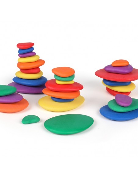 Drewniane klocki kamienie