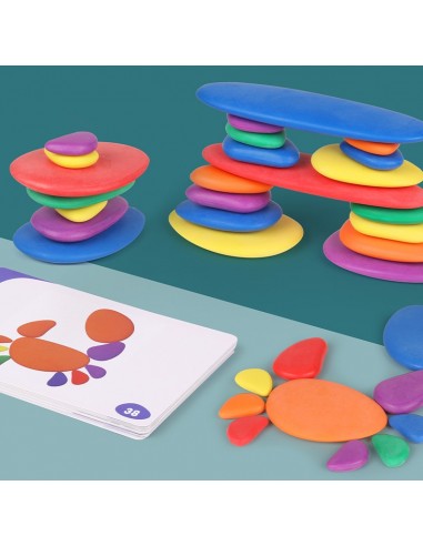 Drewniane klocki kamienie