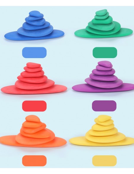 Drewniane klocki kamienie