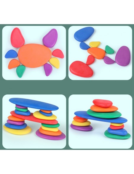 Drewniane klocki kamienie