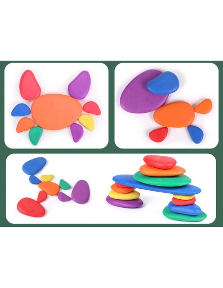 Drewniane klocki kamienie