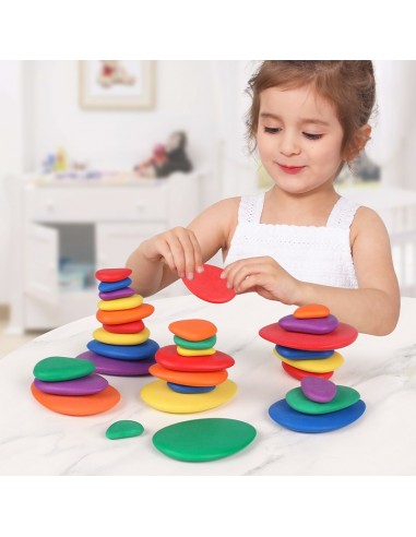 Drewniane klocki kamienie