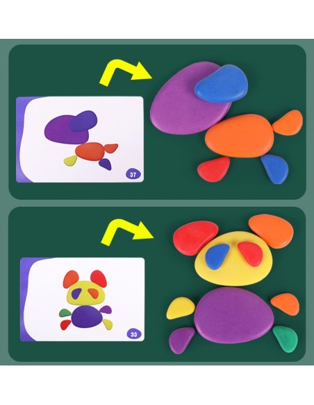 Drewniane klocki kamienie