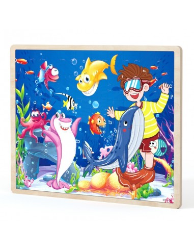 Puzzle drewniane "Pod wodą"