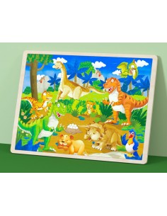 Puzzle drewniane "Dinozaury" 2