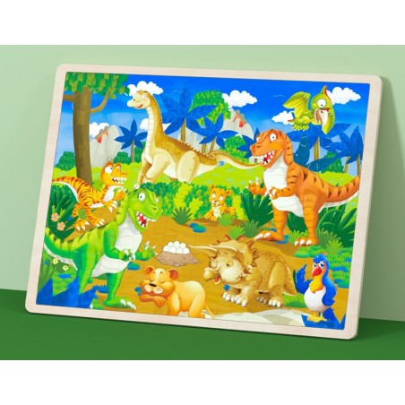 Puzzle drewniane "Dinozaury"