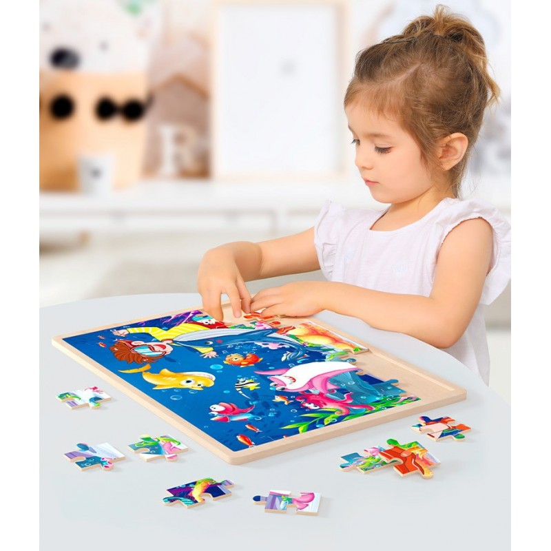 Puzzle drewniane "Dinozaury"