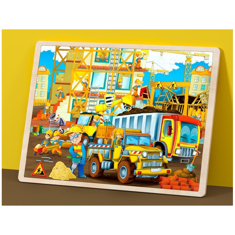 Puzzle drewniane "Budowa"