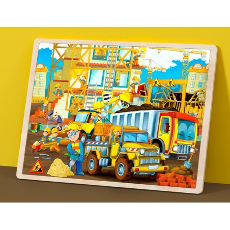 Puzzle drewniane "Budowa"