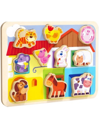 Układanka drewniana Farma