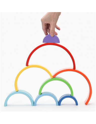 Drewniane klocki Tęcza