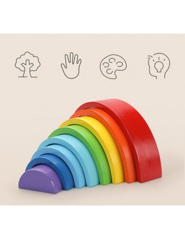 Drewniane klocki Tęcza