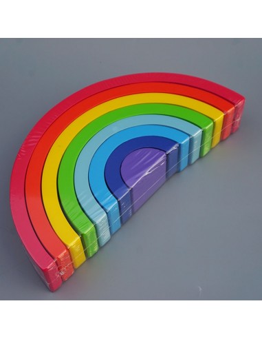 Drewniane klocki Tęcza