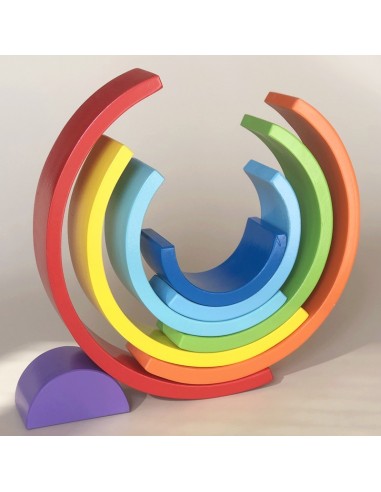 Drewniane klocki Tęcza