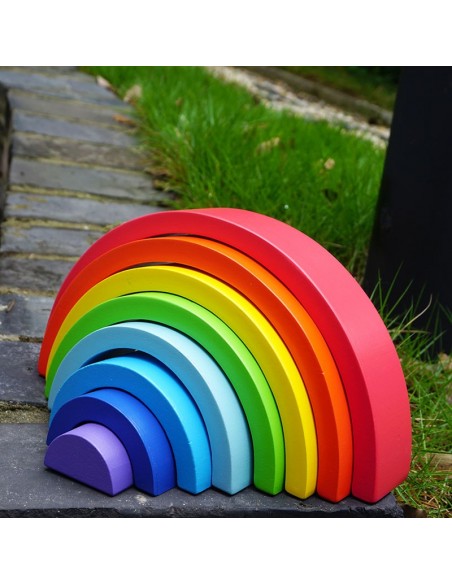 Drewniane klocki Tęcza