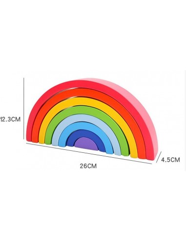 Drewniane klocki Tęcza