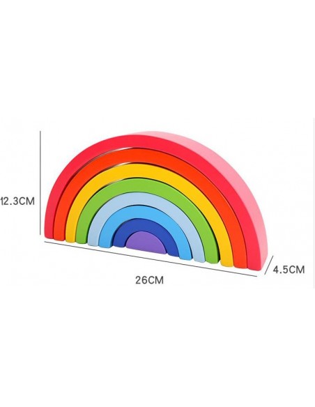 Drewniane klocki Tęcza