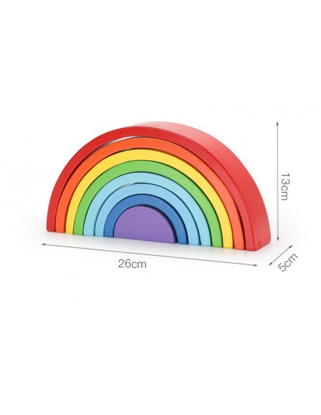 Drewniane klocki Tęcza