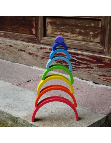 Drewniane klocki Tęcza