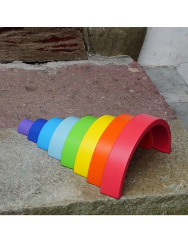 Drewniane klocki Tęcza