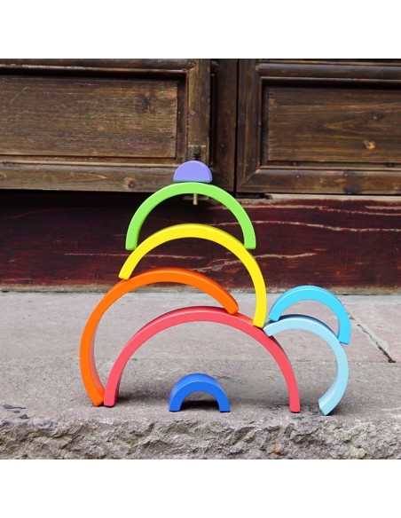 Drewniane klocki Tęcza